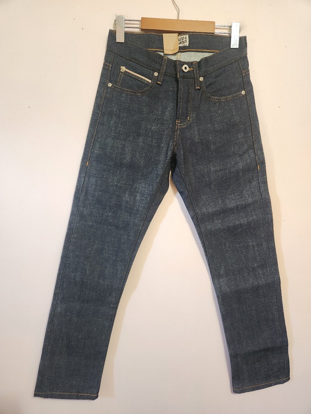 NWT Naked & Famous Dirty Fade Selvedge Skinny Guy Jeans Size 27 Japanese Denim